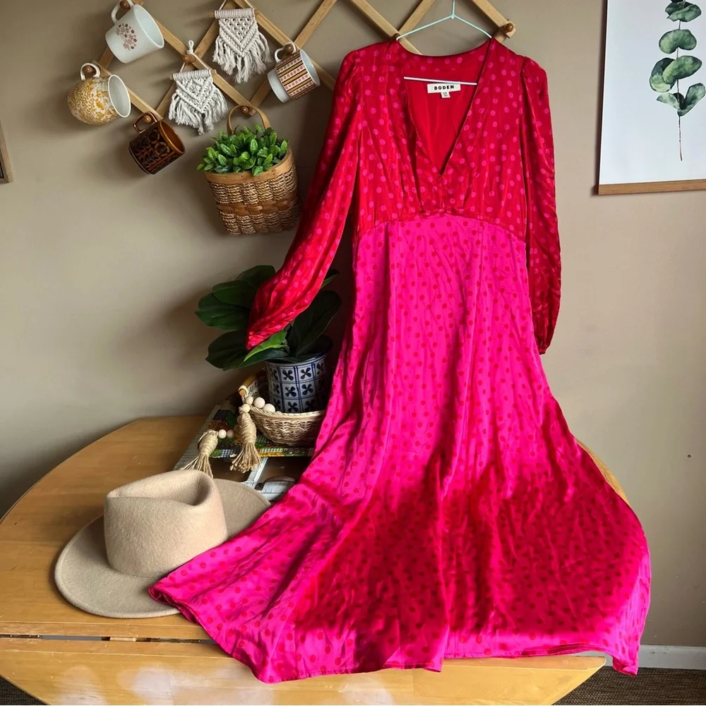 Boden Blouson Sleeve Midi Tea Dress - Picture 4 of 8